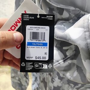 Under Armour Gray & White Camo Fleece Jacket - Boys